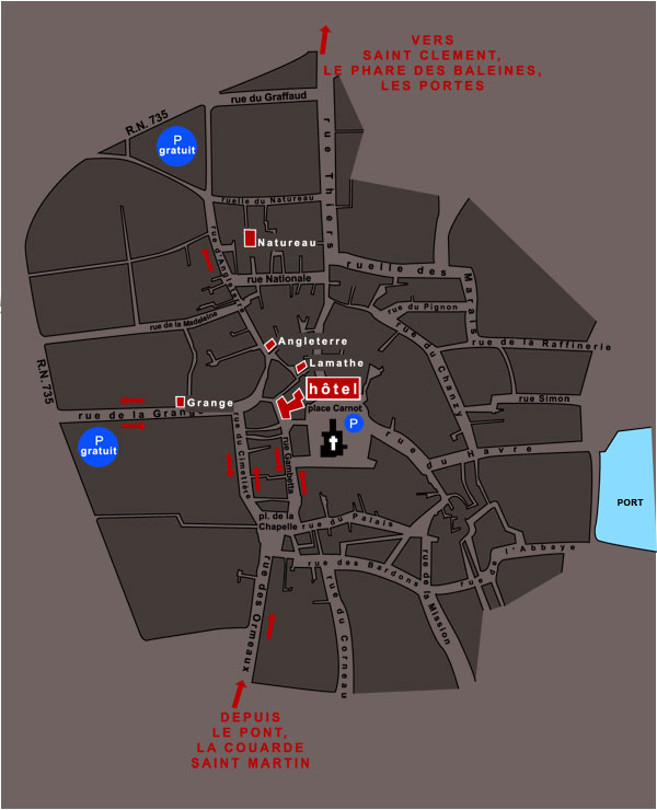 Hôtel Le Sénéchal - directions